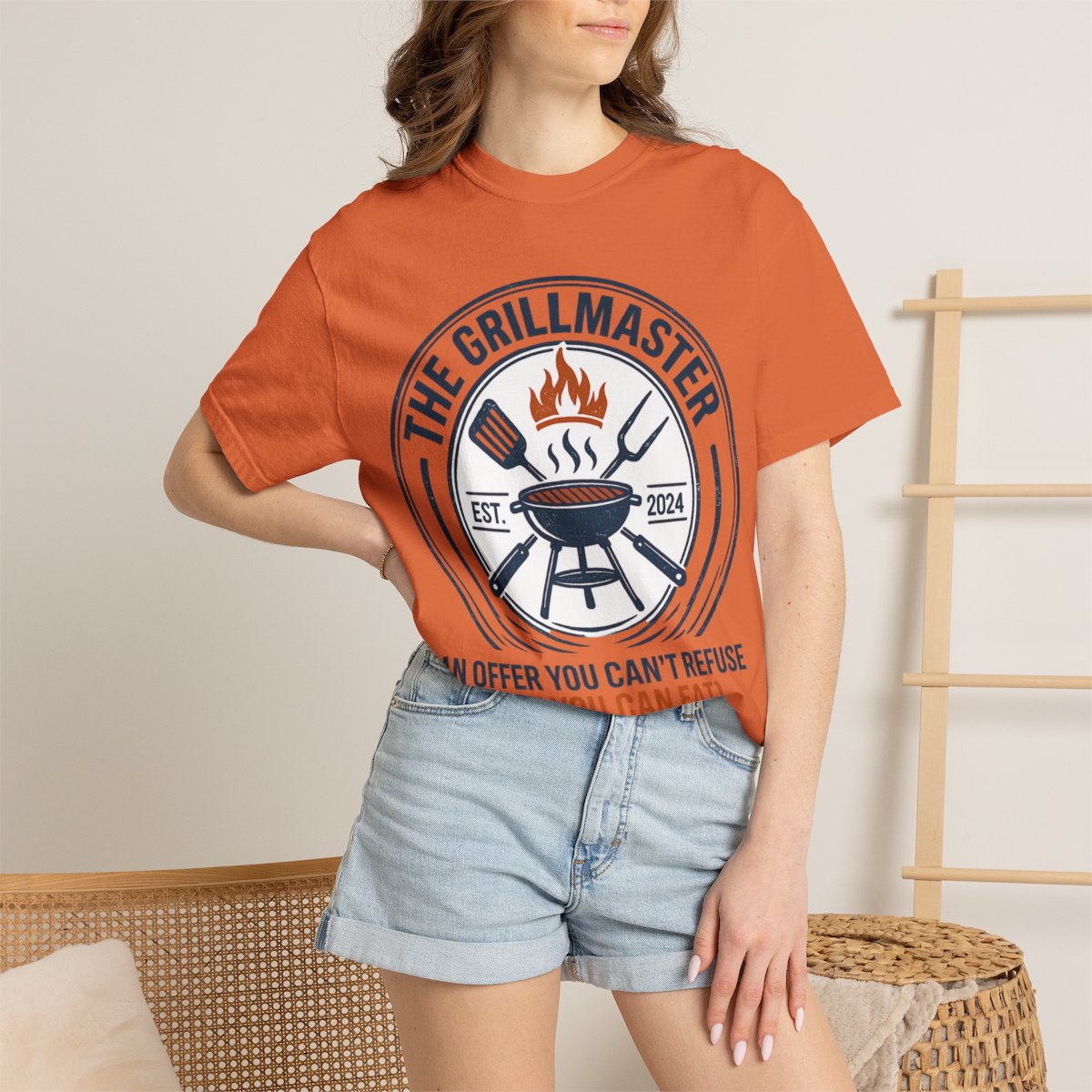 The Grillmaster T-shirt - Burnt Orange product photo | MR7ART