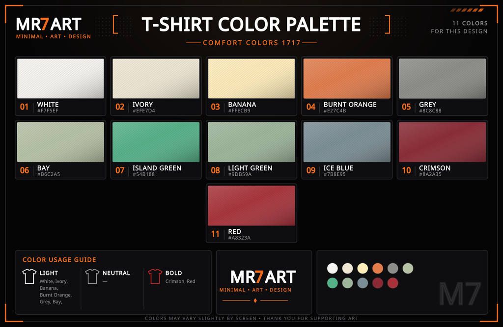 The Grillmaster T-shirt - color palette | MR7ART