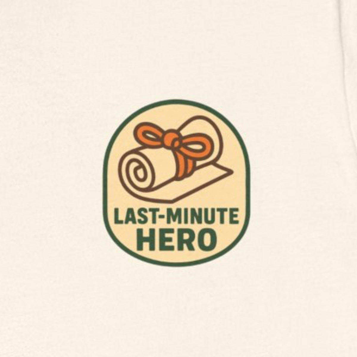 Last-Minute Gift Tee - Natural worn by a model | MR7ART