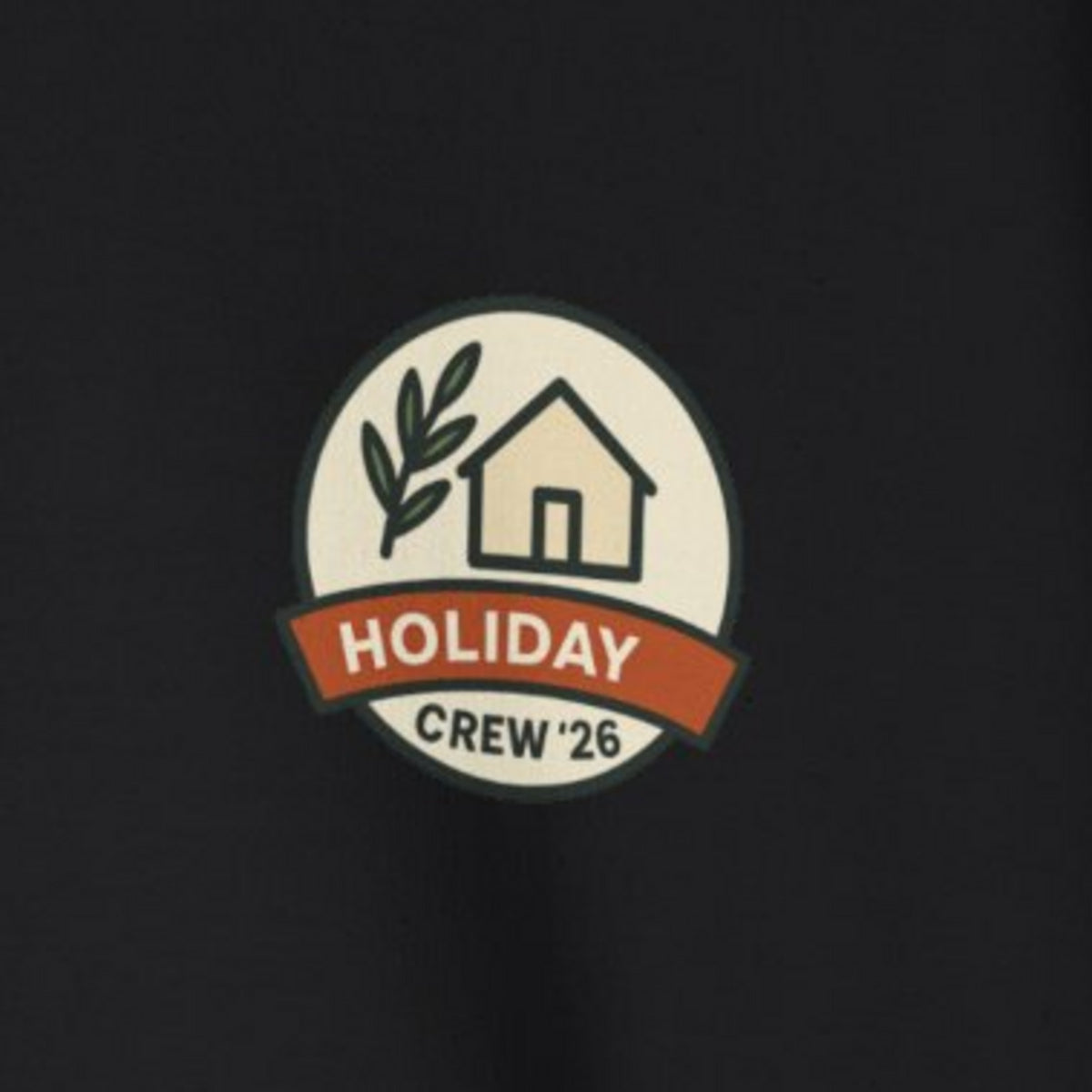 Family Holiday Matching Sweatshirt - Black worn by a model | MR7ART
