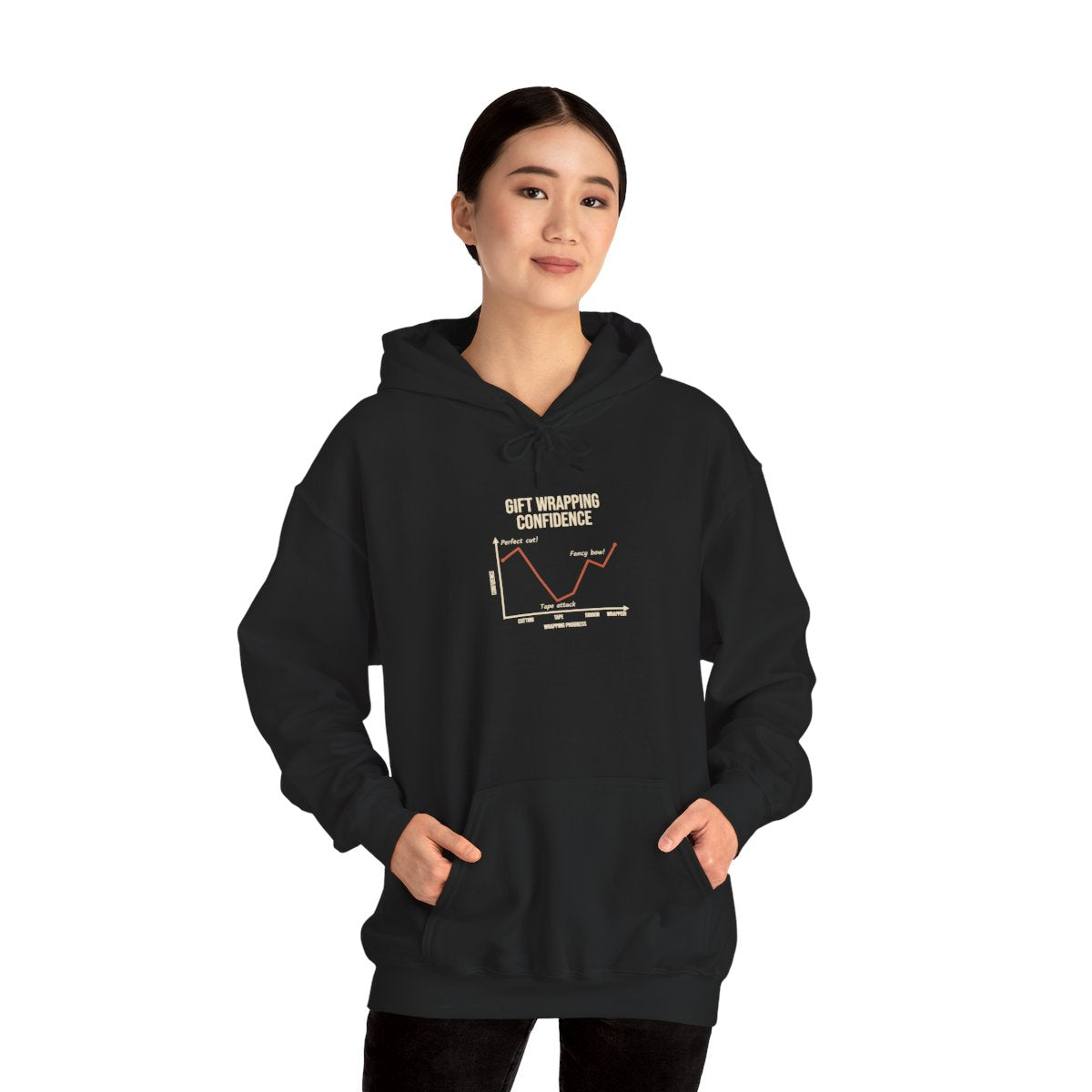 Funny Graph Shirt Hoodie - Black product photo | MR7ART
