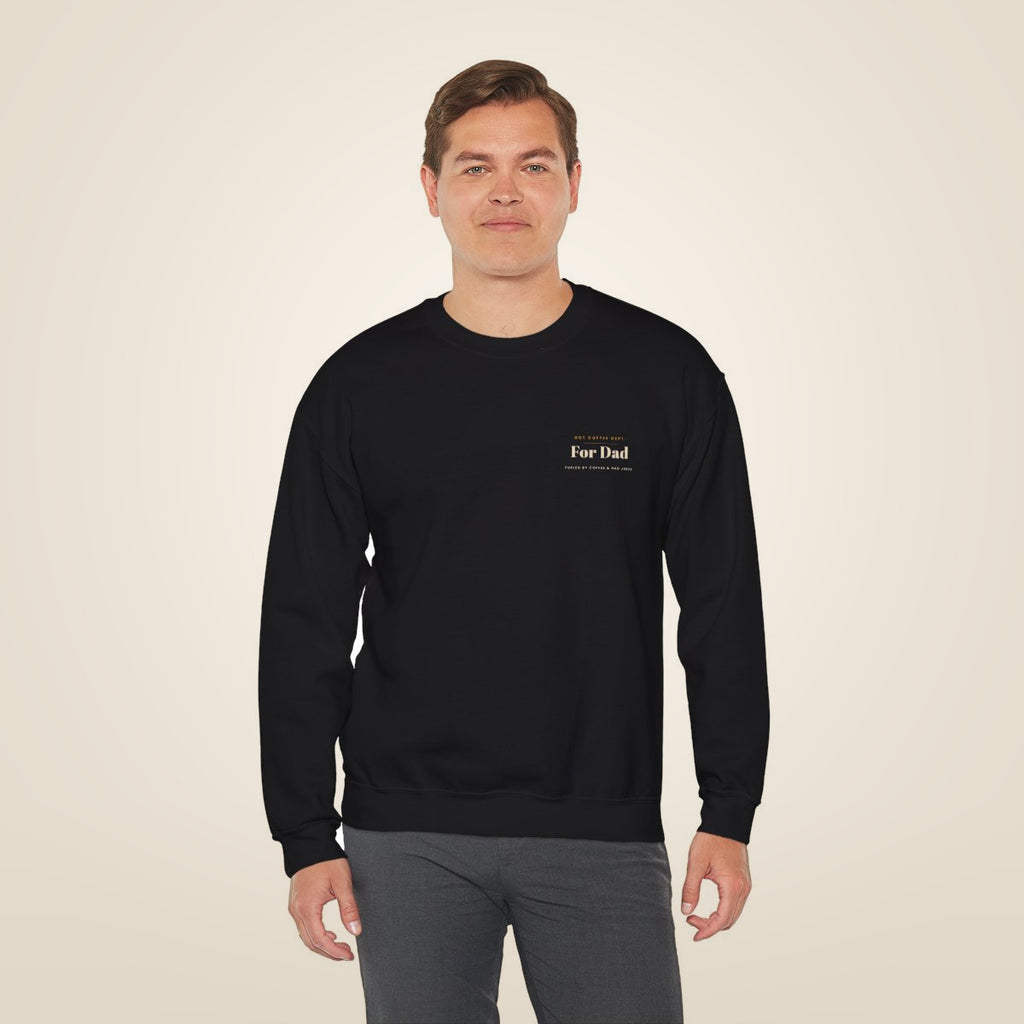 Dad Gift Sweatshirt - Black worn by a model | MR7ART