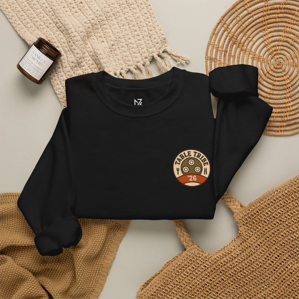 Family Reunion Sweatshirt - Black folded flat lay | MR7ART