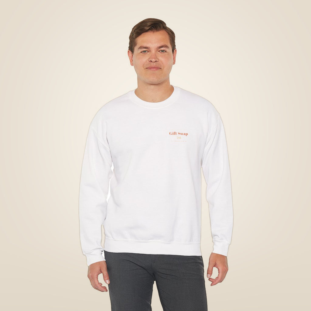 Secret Santa Sweatshirt - White worn by a model | MR7ART