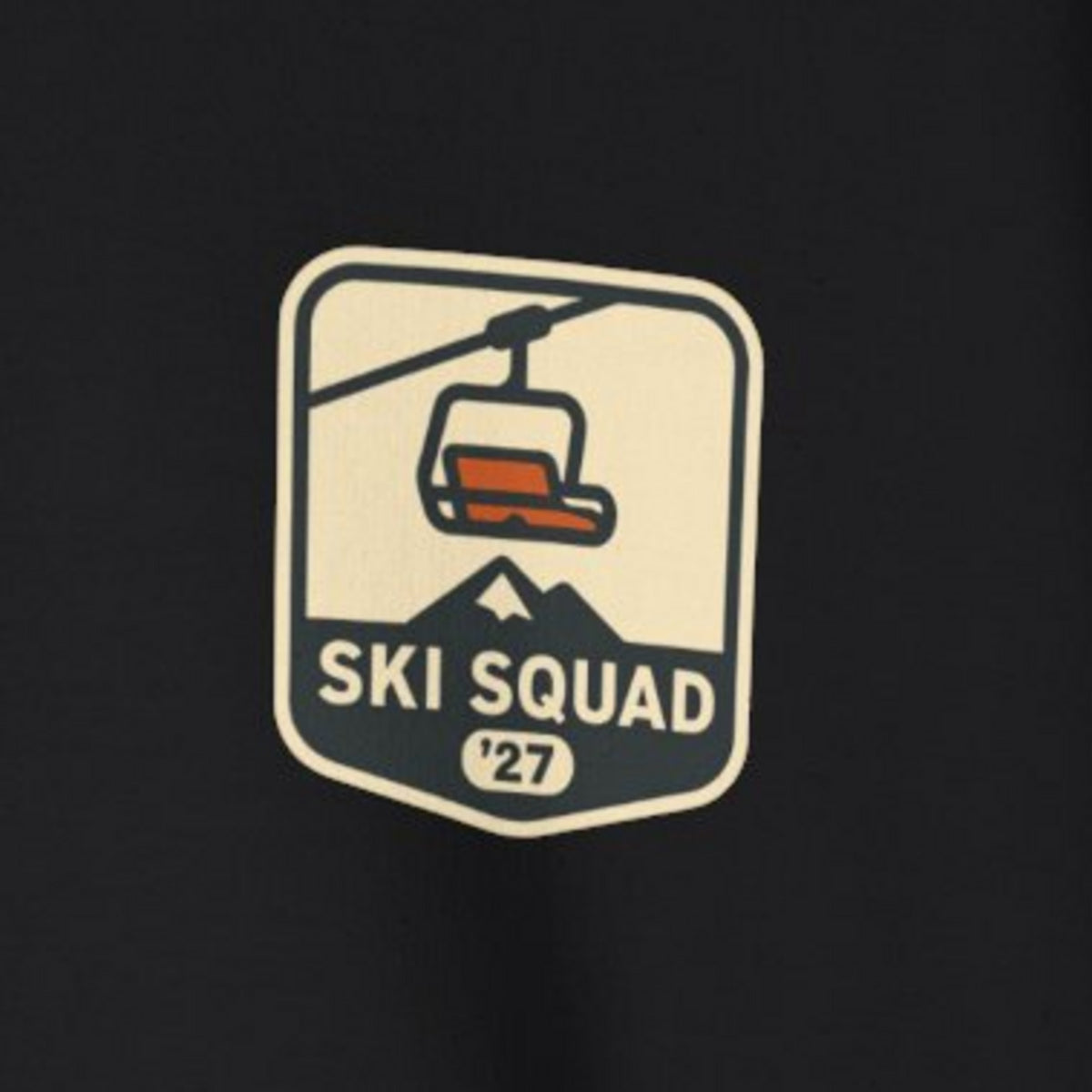 Ski Trip Sweatshirt - Black worn by a model | MR7ART