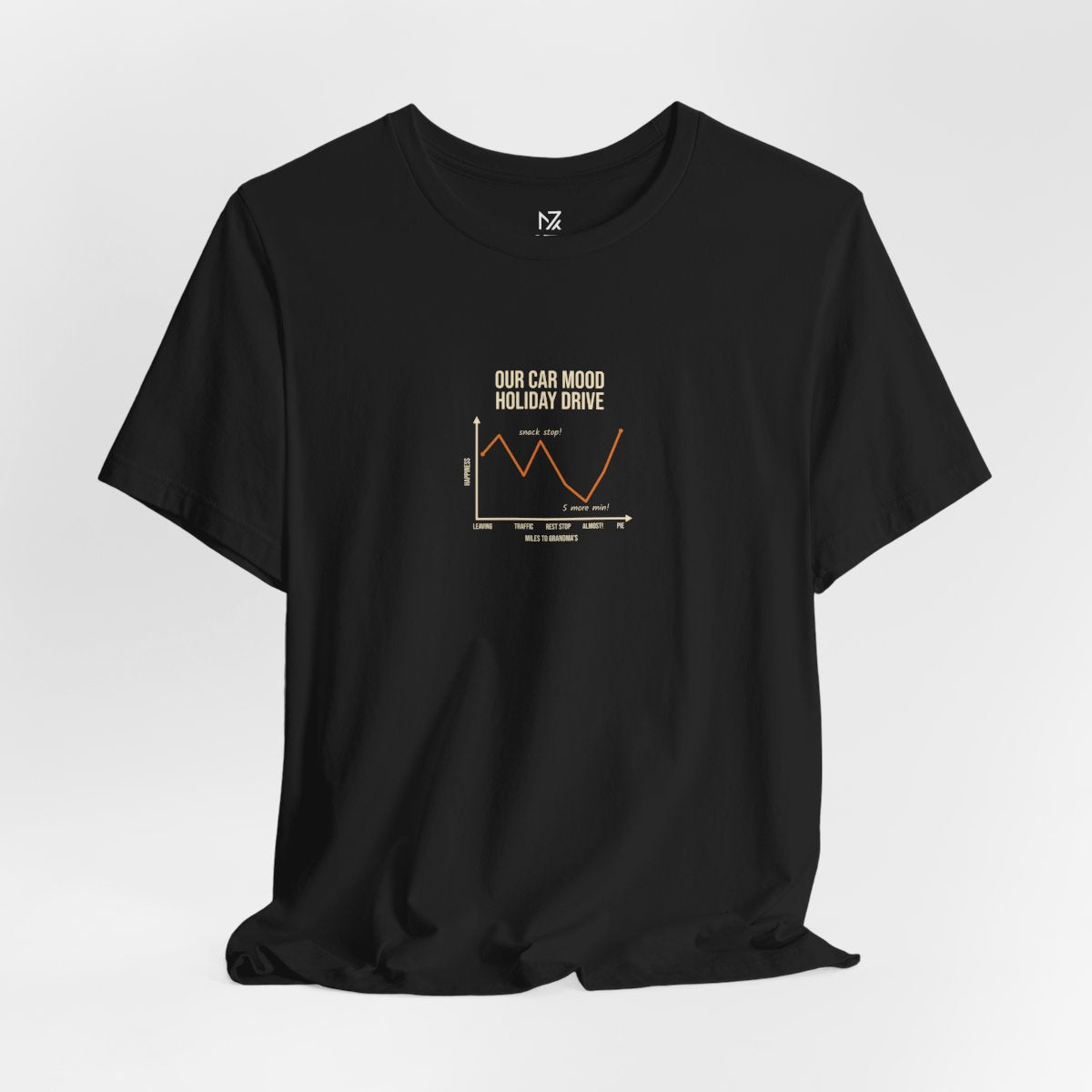 Funny Graph Shirt Tee - Black flat lay | MR7ART