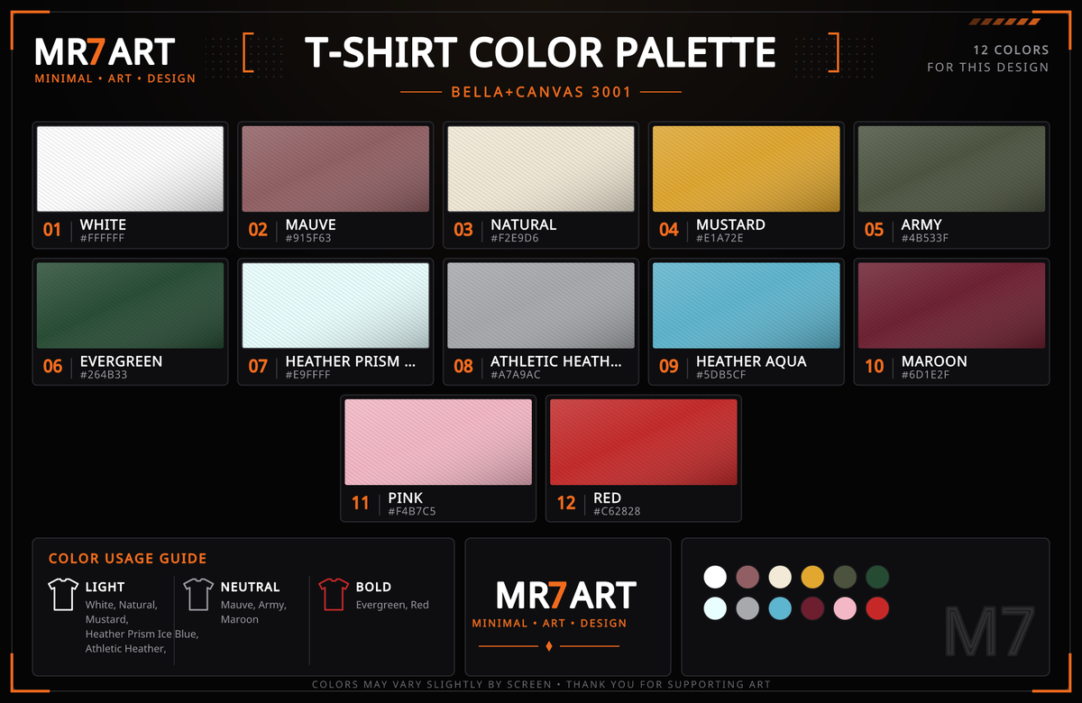Surf Van Illustration Tee - color palette | MR7ART