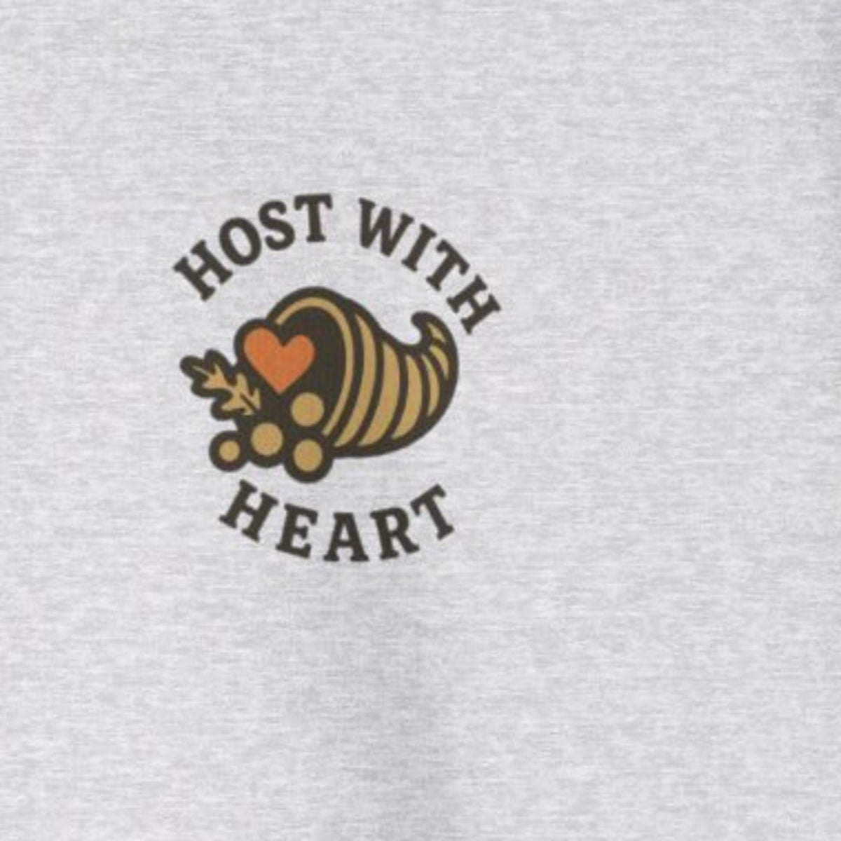 Thanksgiving Host Gift Sweatshirt - Ash worn by a model | MR7ART