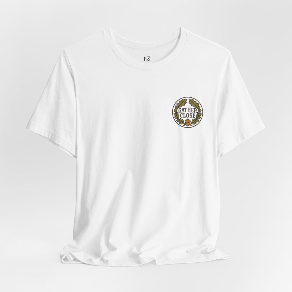 Thanksgiving Wreath Tee - White flat lay | MR7ART