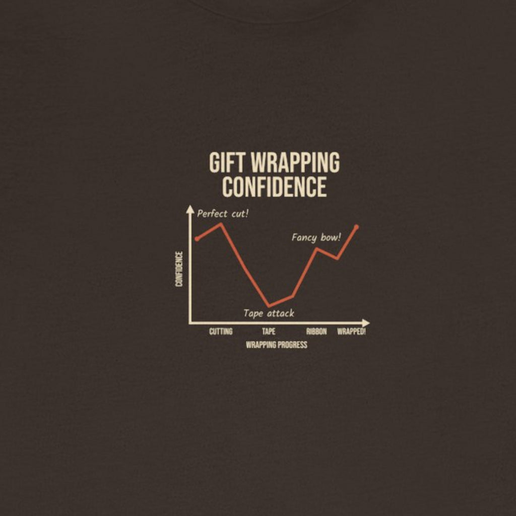 Funny Graph Shirt Tee - Brown worn by a model | MR7ART