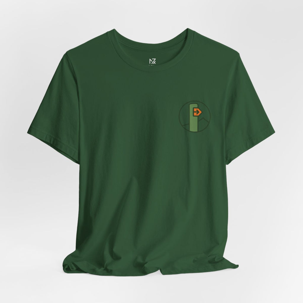 Hiking Tee - Evergreen flat lay | MR7ART