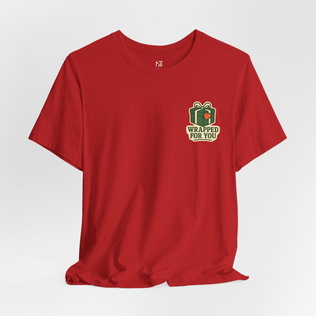 Holiday Gift Tee - Red flat lay | MR7ART