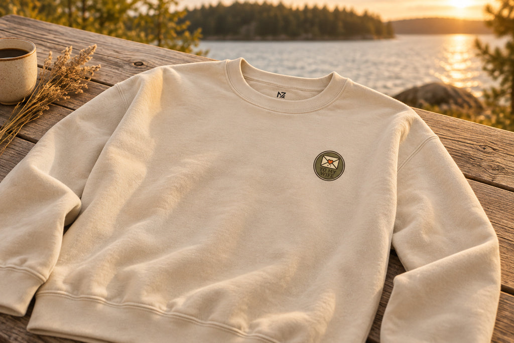 Thanksgiving Gift Wife Sweatshirt - Sand on a rustic wooden table | MR7ART