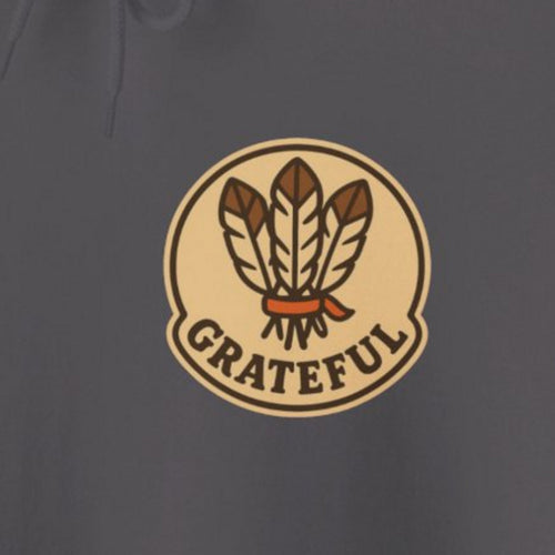 Thanksgiving Hostess Gift Hoodie - Charcoal product photo | MR7ART
