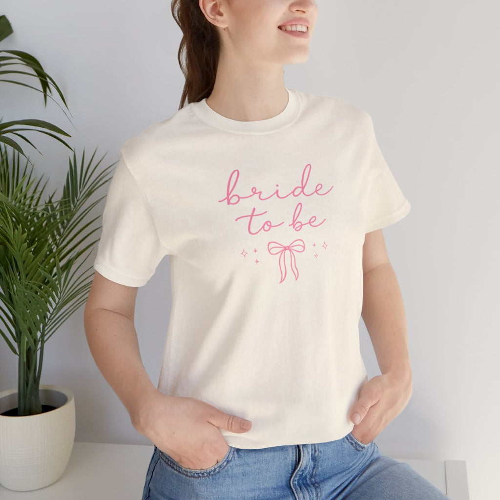Bride to Be tee - Natural worn by a model | MR7ART