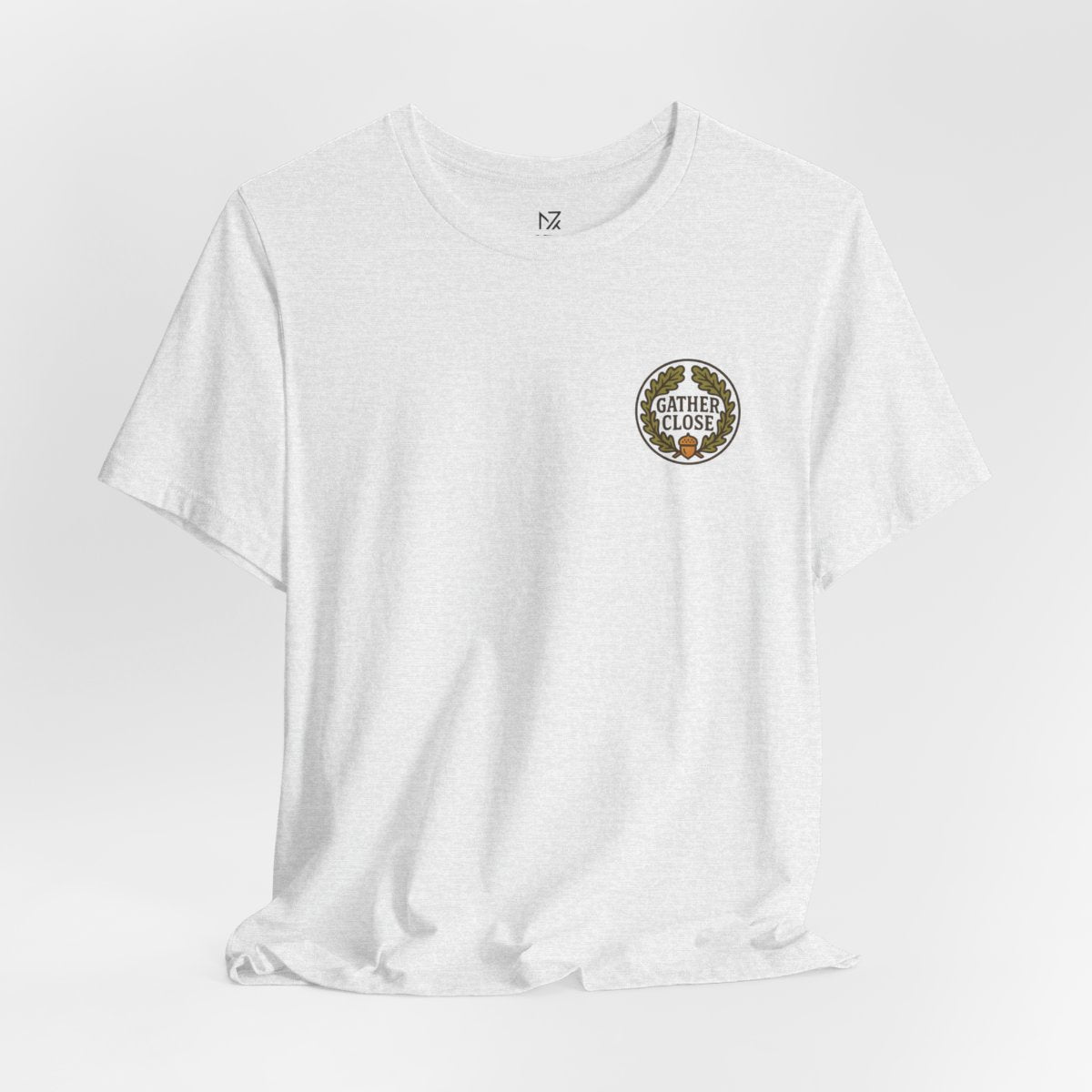 Thanksgiving Wreath Tee - Ash flat lay | MR7ART