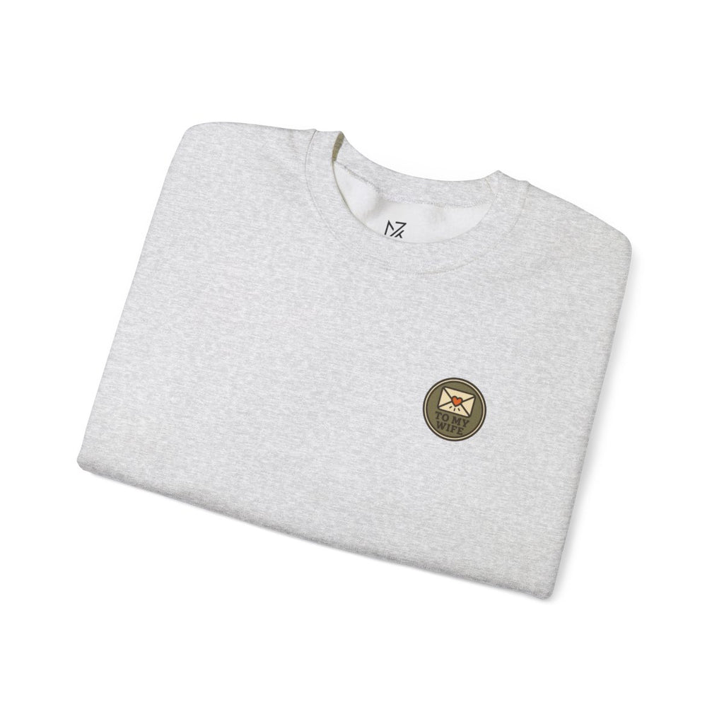 Thanksgiving Gift Wife Sweatshirt - Ash worn by a model | MR7ART