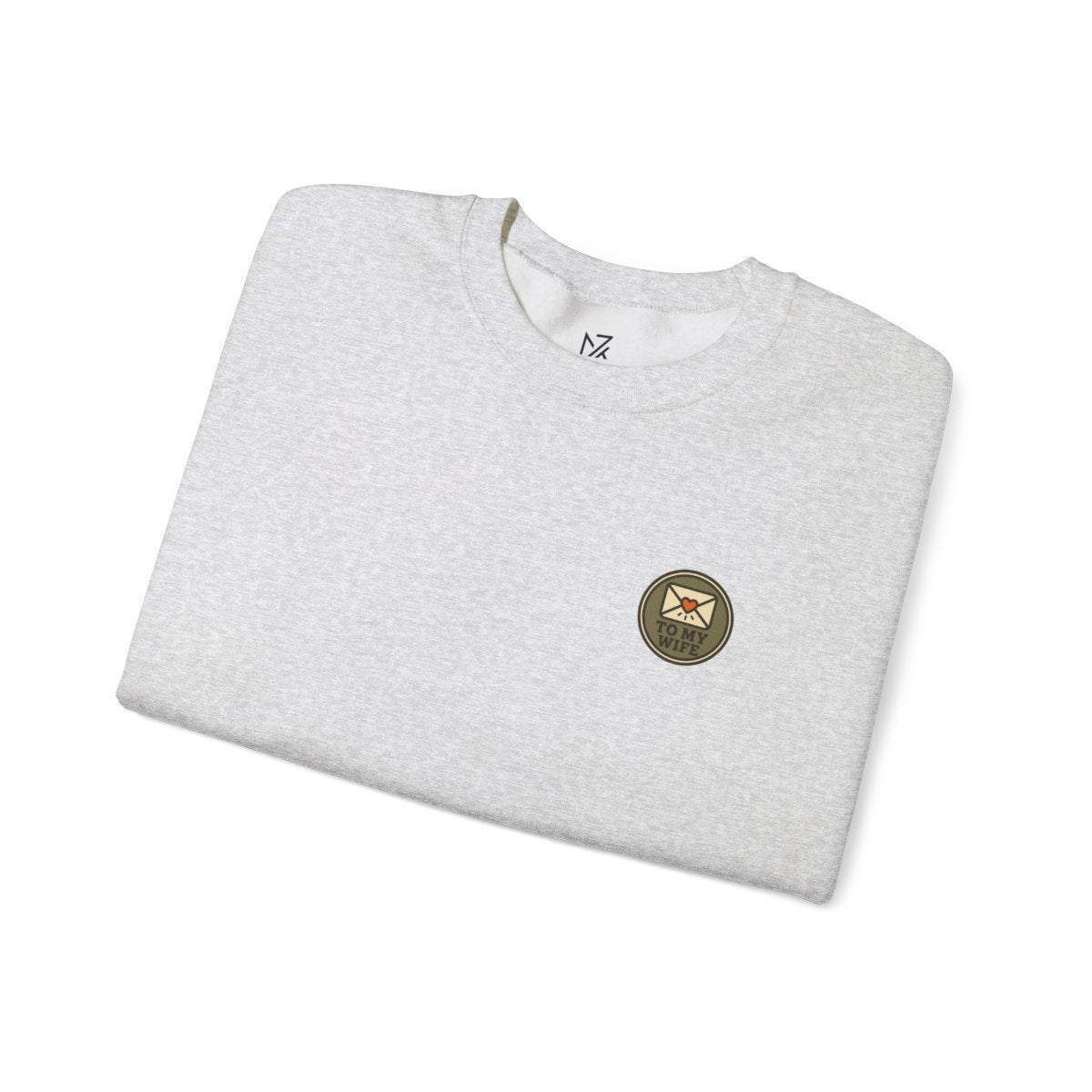 Thanksgiving Gift Wife Sweatshirt - Ash worn by a model | MR7ART
