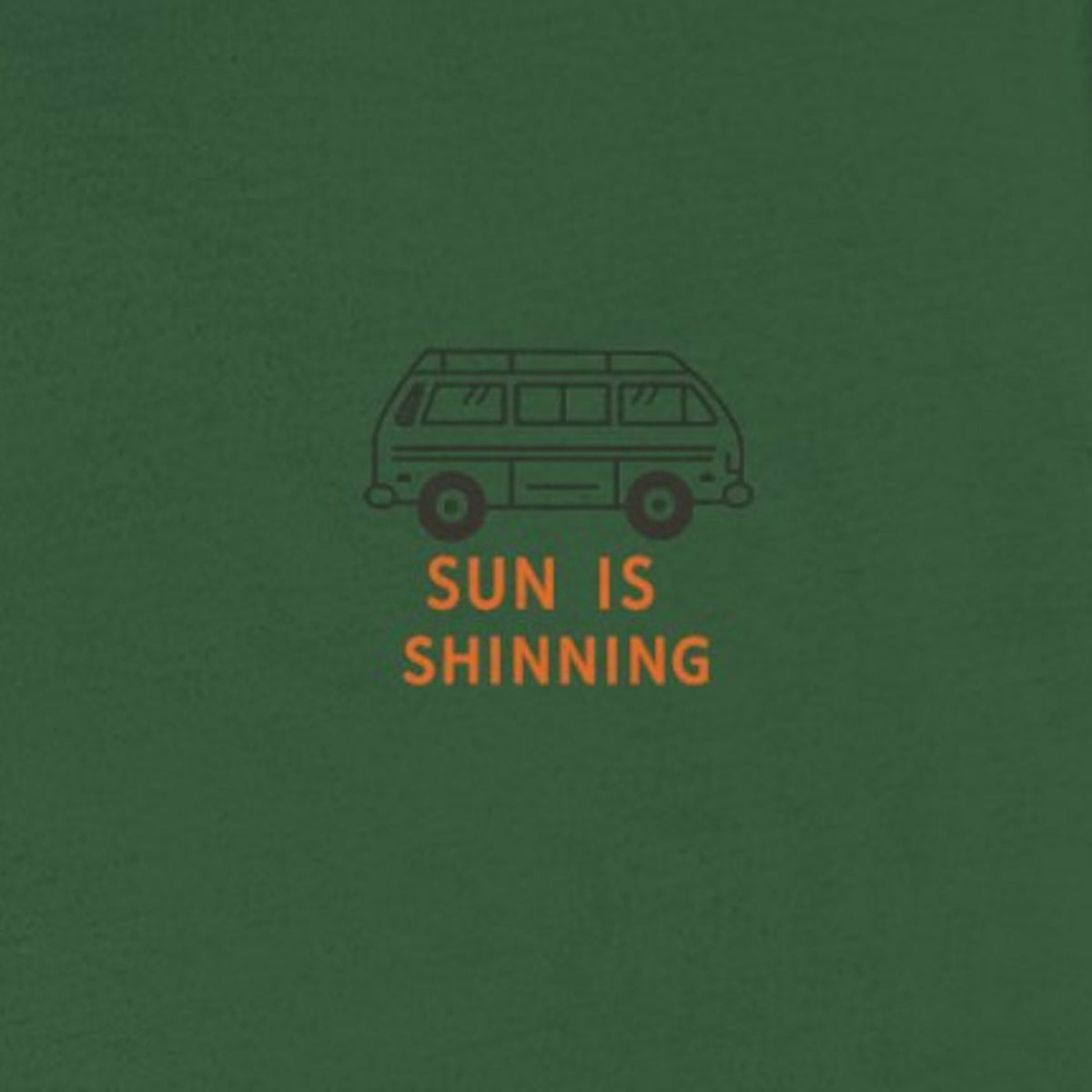 Surf Van Illustration Tee - Evergreen worn by a model | MR7ART