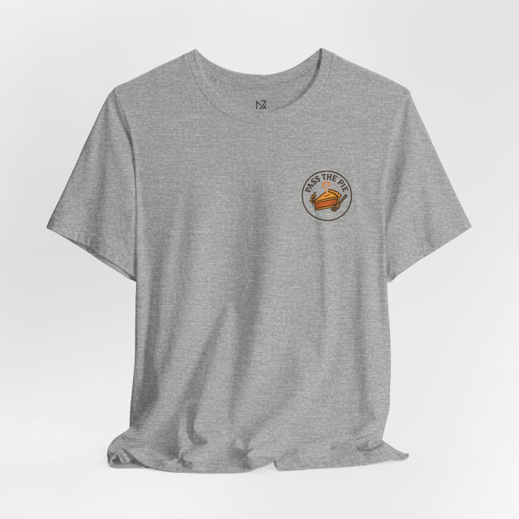 Friendsgiving Tee - Athletic Heather flat lay | MR7ART
