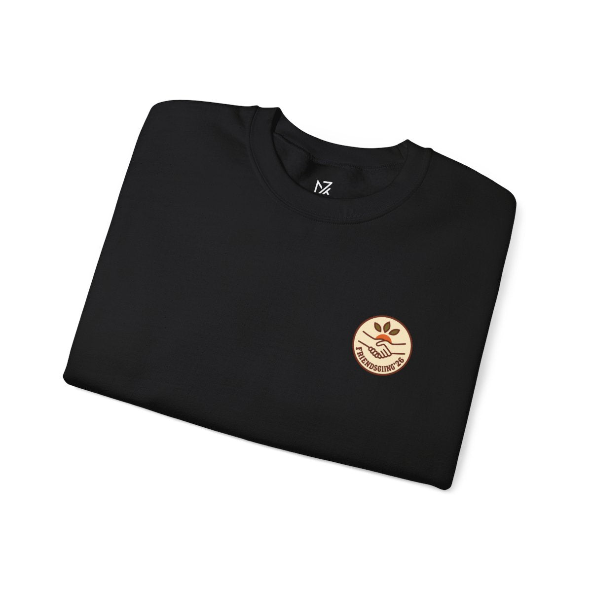 Friendsgiving Matching Sweatshirt - Black worn by a model | MR7ART