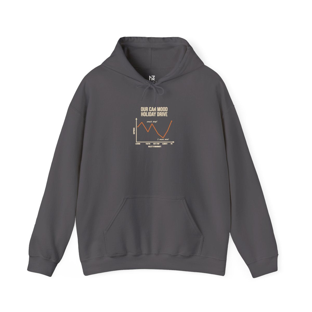 Funny Graph Shirt Hoodie - Charcoal product photo | MR7ART