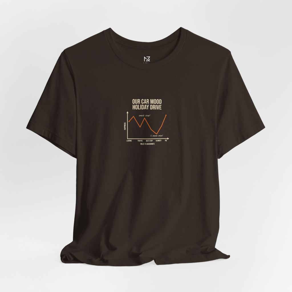 Funny Graph Shirt Tee - Brown flat lay | MR7ART