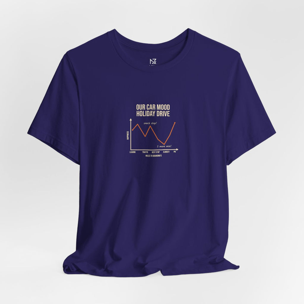 Funny Graph Shirt Tee - Team Navy flat lay | MR7ART