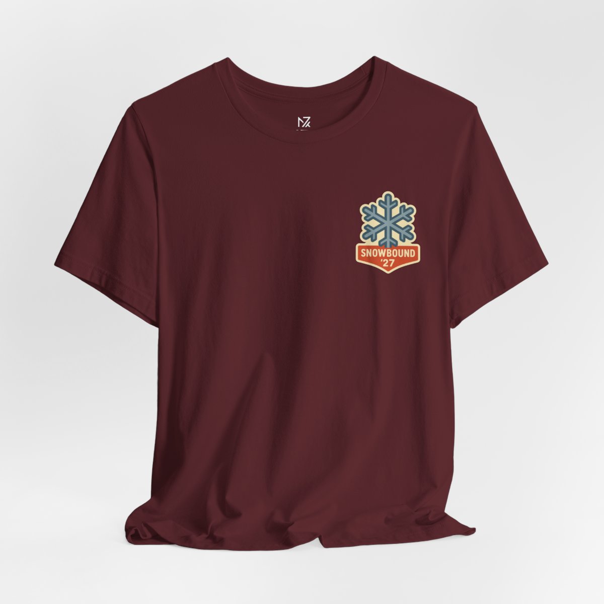 Matching Ski Trip Tee - Maroon flat lay | MR7ART