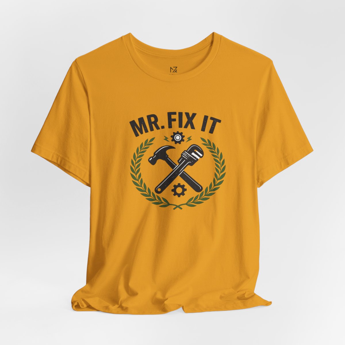 Mr Fix It Dad Shirt - Mustard flat lay | MR7ART