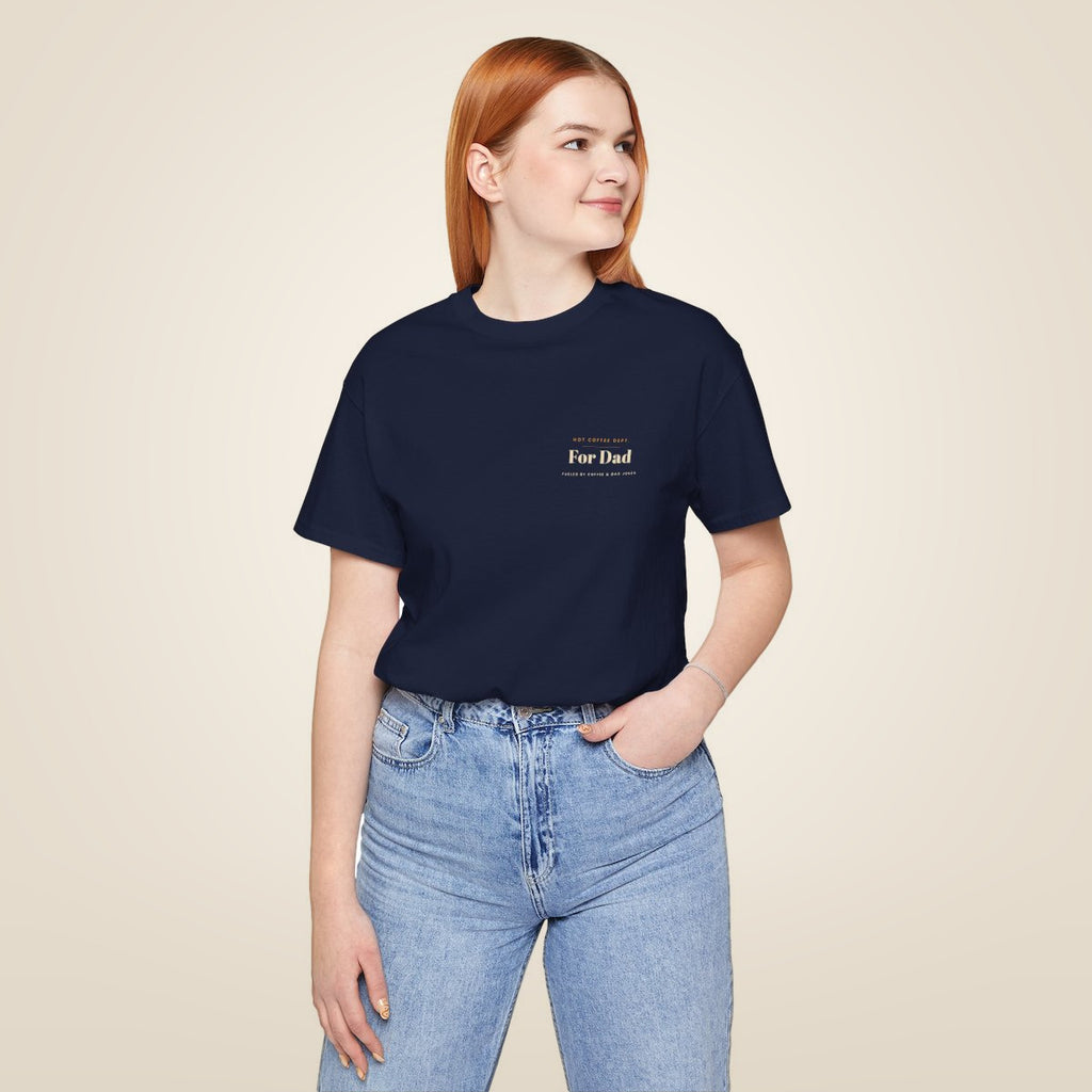 Dad Gift Tee - Navy worn by a model | MR7ART