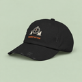 Wander Often Distressed Cap in Black